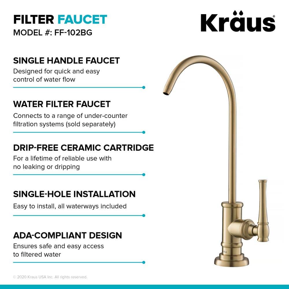 Allyn Brushed Gold 9-12" Hi Arc Stainless Steel Water Faucet
