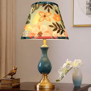 Floral Collection Limited Edition Round Empire Shape 10 in. x 7.5 in. x 6 in. Tropical Flowers Lamp Shade (2-Pack)