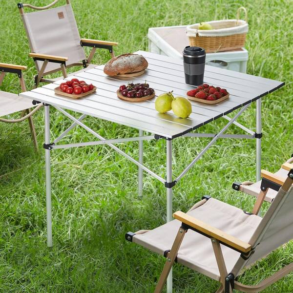 SKYSHALO Folding Camping Table, Outdoor Portable Side Tables
