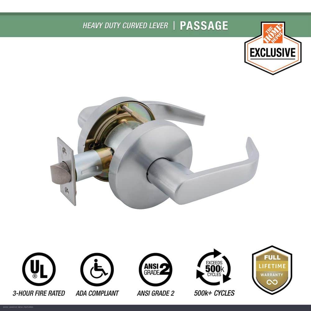 Universal Hardware Heavy Duty Commercial Passage Curved Lever