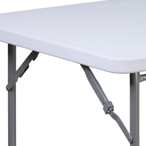 Carnegy Avenue 33.75 in. Granite White Plastic Tabletop Metal