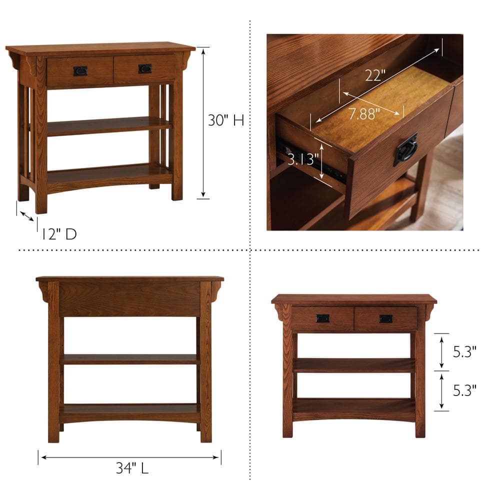 Loon Peak® Mission Solid + Manufactured Wood Bookcase in Medium Oak