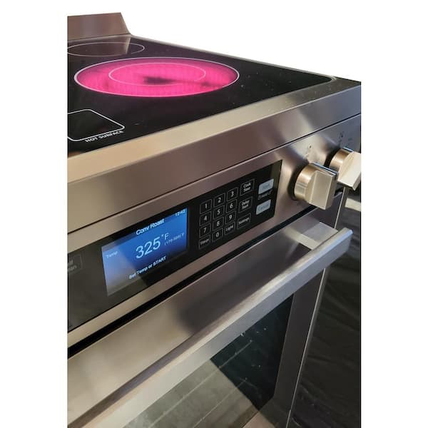 30 in. 5-Element Electric Range with Bake, Convection, Broil and Steam  Clean in Stainless Steel