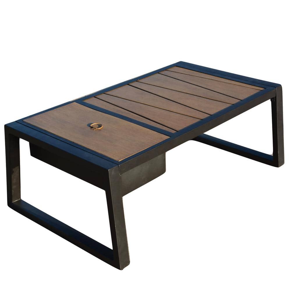 moda furnishings Elves Black Outdoor Patio Aluminum Coffee