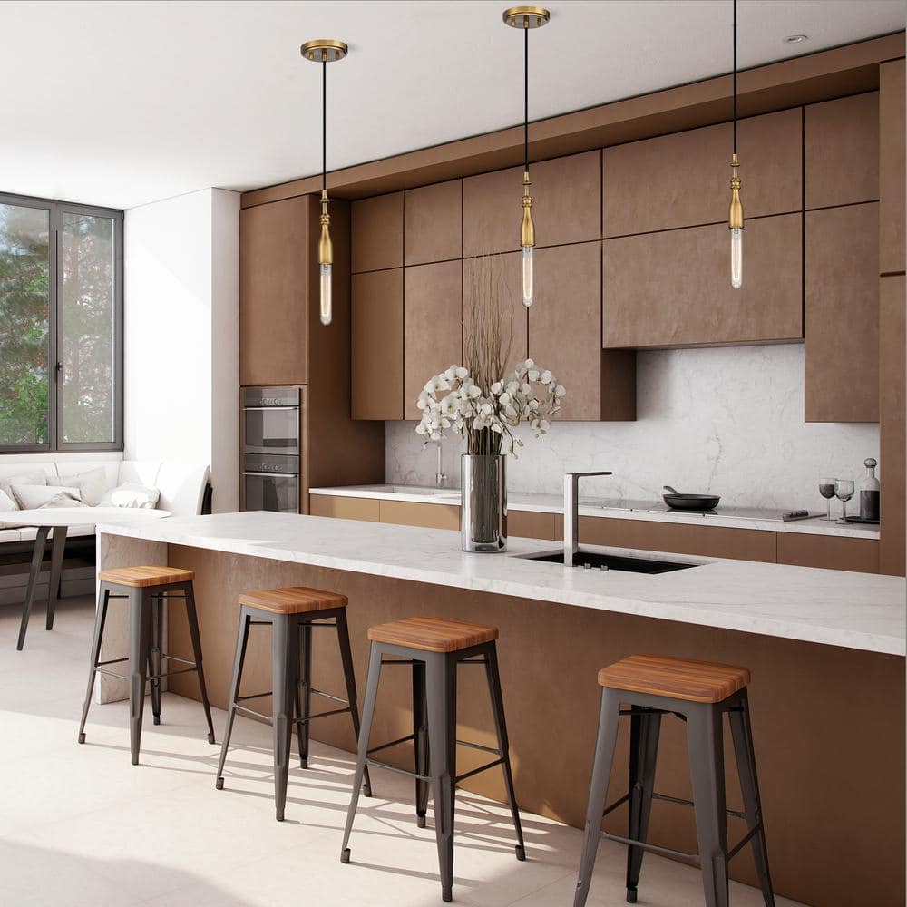 Louise 1-Light Old Satin Brass Indoor/Outdoor Pendant
