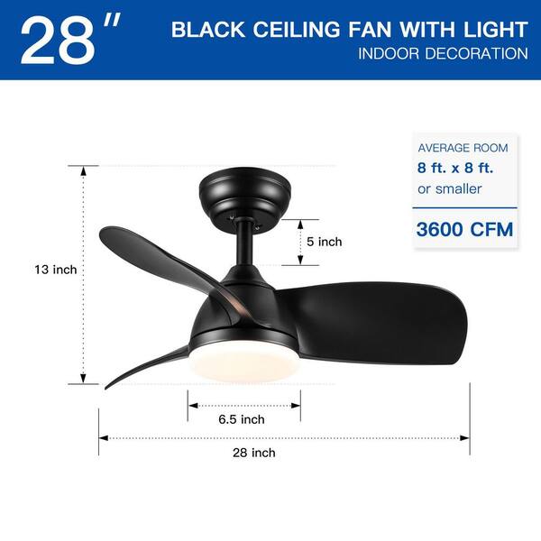 28 inch ceiling fan with light