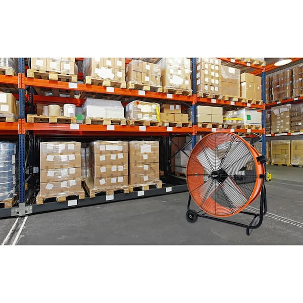 Commercial Electric - 24 in. 2-Speed Heavy Duty Tilt Drum Fan
