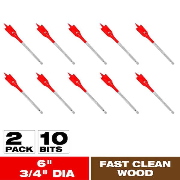 DIABLO 3/4 in. x 6 in. SPEEDemon Spade Bit (2-Packs, 10-Pack)