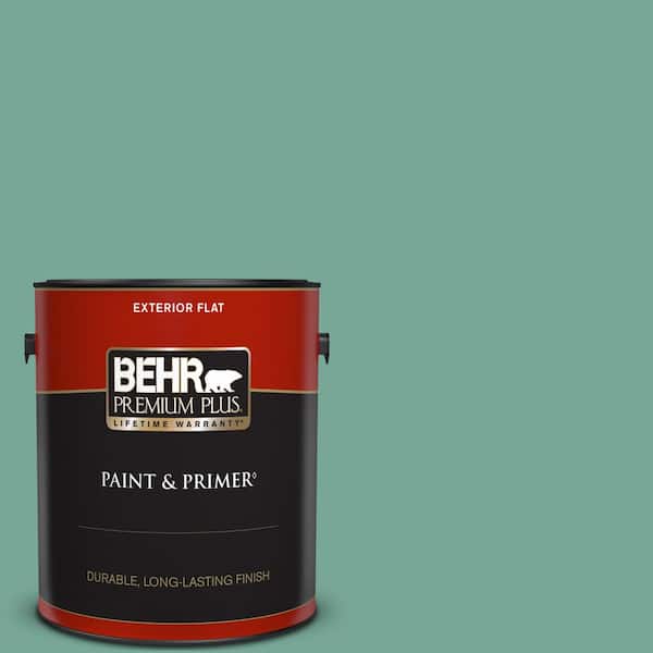 BEHR PREMIUM PLUS 1 gal. #MQ6-38 Patina Flat Exterior Paint & Primer