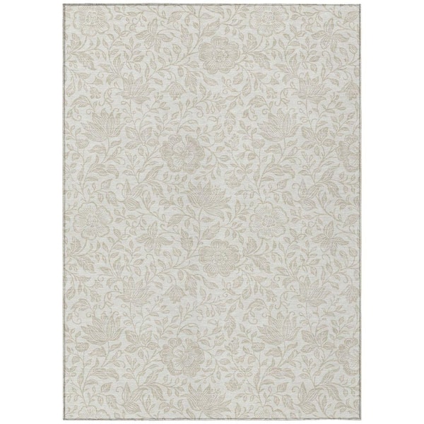Chantille Machine Washable Indoor/Outdoor Abstract ACN2572 Ivory 3 ft. x 5 ft. Area Rug