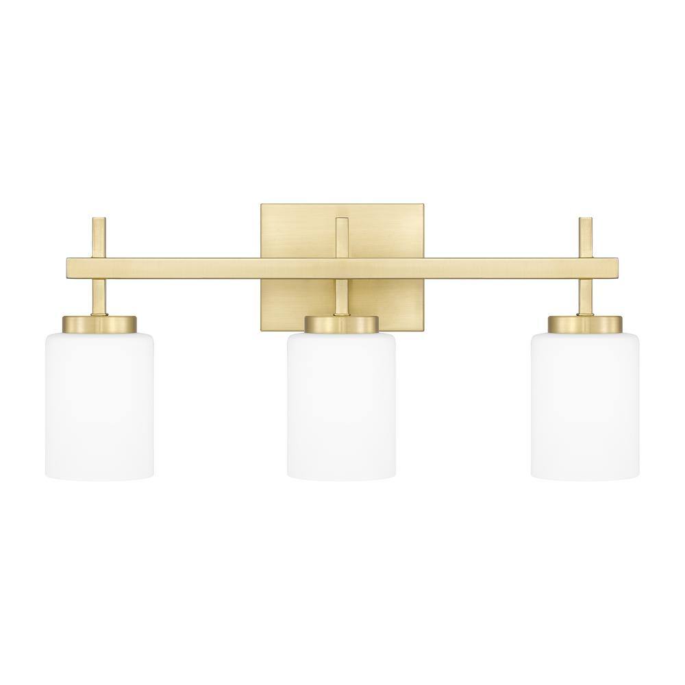 Ashley Harbour Ezra 3-Light Satin Brass Bath Light