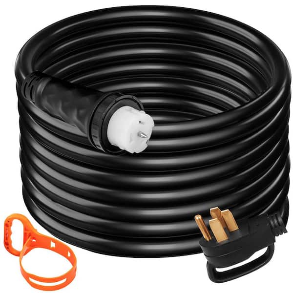 50 ft. Generator Extension Cord, 50 Amp 125/250-Volt STW6/3 Plus 8/1 Generator Extension Cord with Twist Lock Connectors