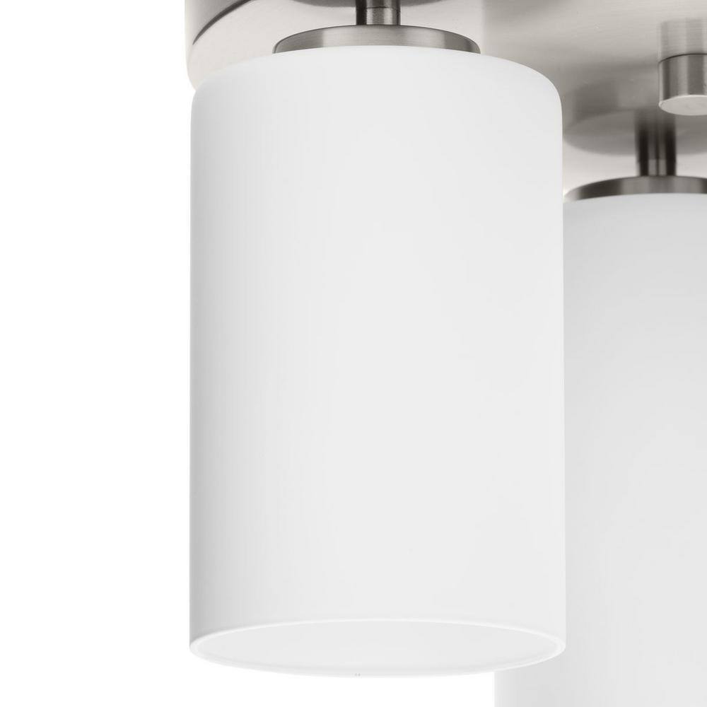 Cofield 3-Light Brushed Nickel Flush Mount with Glass Shades