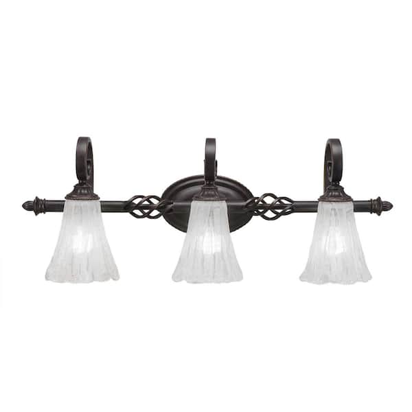 Unbranded Bridgewater 30.25 in. 3-Light Dark Granite Vanity Light