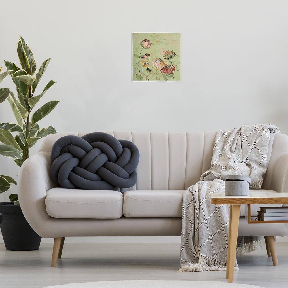 Curled Chrysanthemums on Green by Dusza Unframed Nature Graphic Art Print 12 in. x 12 in. price history on PriceWatchPro