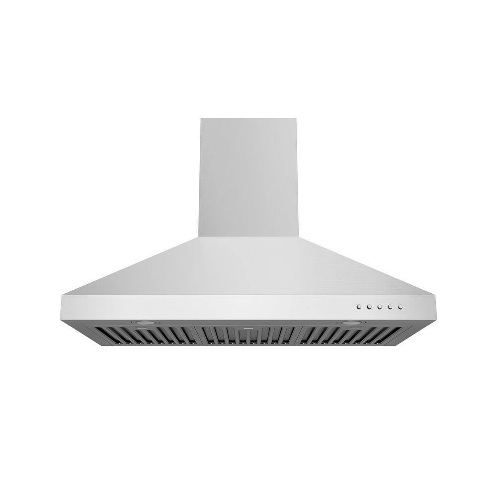36 in. Convertible Wall Mount Range Hood with Changeable LED Aluminum Mesh Filters in Stainless Steel price history on PriceWatchPro