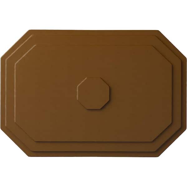 Ekena Millwork 25-1/4 in. W x 17-1/4 in. H x 1-3/4 in. Felix Urethane Ceiling Medallion, Hand-Painted Smokey Topaz