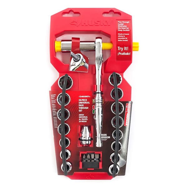 Husky 3/8 in. Drive Universal Pass-Thru Set (28-Piece) HUVTHRU28PC
