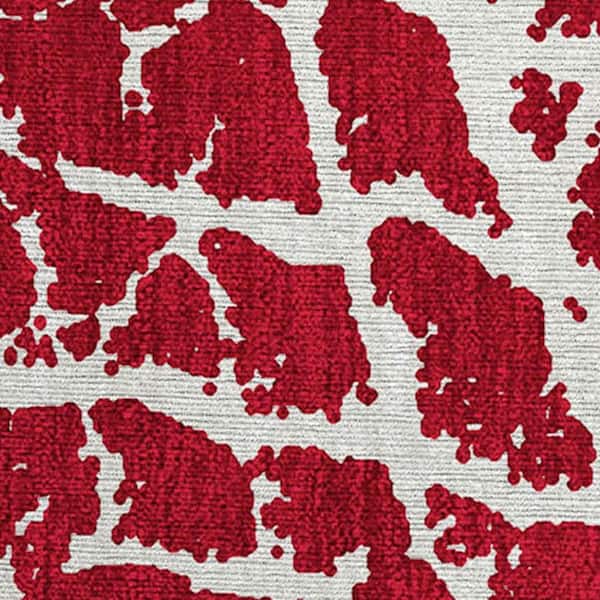 Red 2 ft. x 3 ft. Abstract Indoor/Outdoor Area Rug