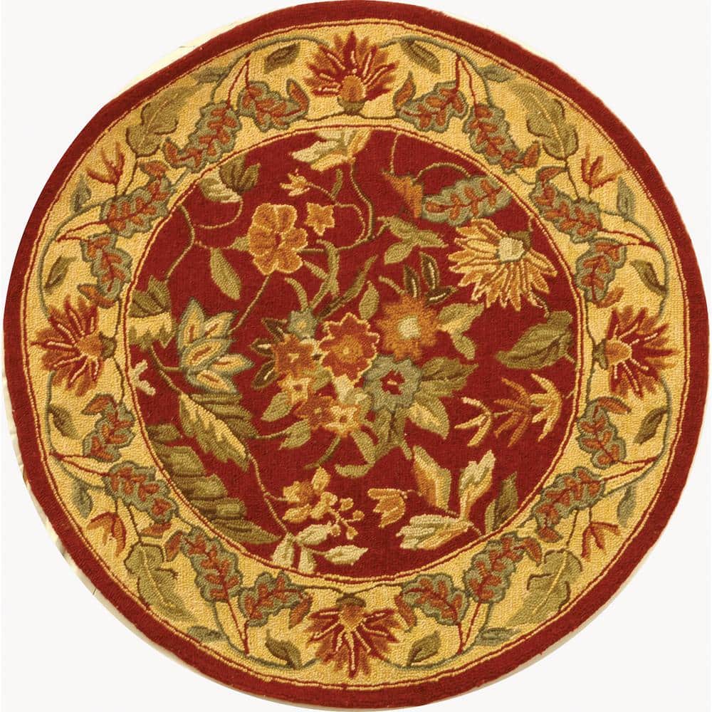 Chelsea Red 3 ft. x 3 ft. Round Border Area Rug price history on PriceWatchPro