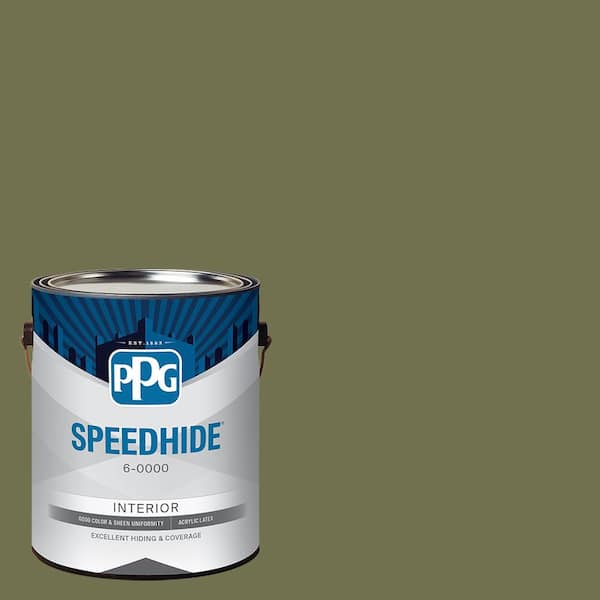 SPEEDHIDE 1 gal. PPG1115-7 Gratefully Grass Semi-Gloss Interior Paint