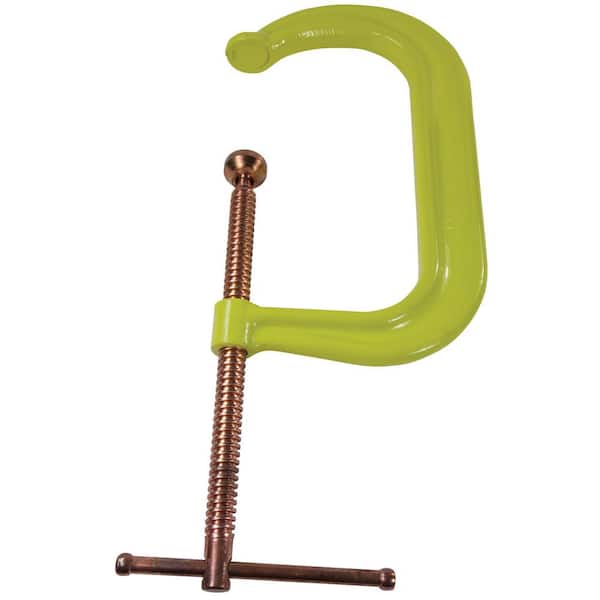 BESSEY 8 in. Capacity Drop Forged C-Clamp with Copper Plated Spindle and 4-1/2 in. Throat Depth