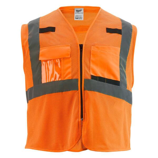 Milwaukee Small/Medium Orange Class 2 Polyester Mesh High