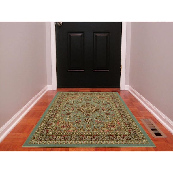 Ottomanson Ottohome Collection Solid Design Black 2 ft. 3 in. x 3 ft. Area Rug