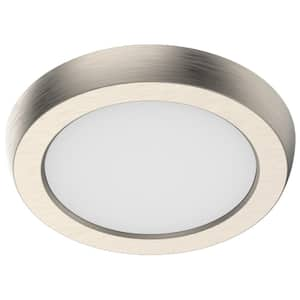 Blink Performer 5 in. Brushed Nickel Selectable CCT Color Changing LED Round Ceiling Flush Mount Light Fixture