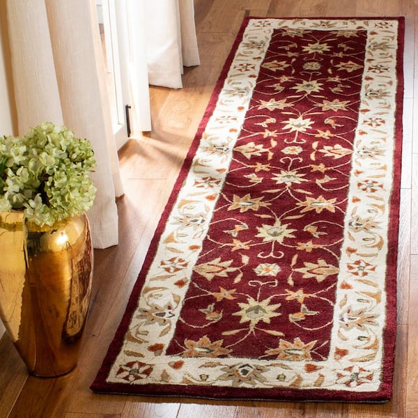 Total Performance 2 ft. x 9 ft. Red/Ivory Ornate Oriental Runner Rug