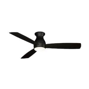 Hugh 52 in. Integrated LED Indoor/Outdoor Dark Bronze Ceiling Fan with Light Kit and Remote Control