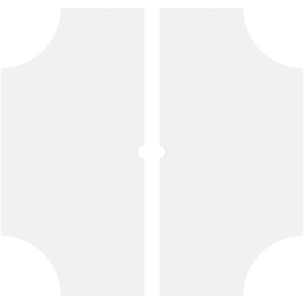 22" White PVC Two-Piece Contemporary Ceiling Medallion
