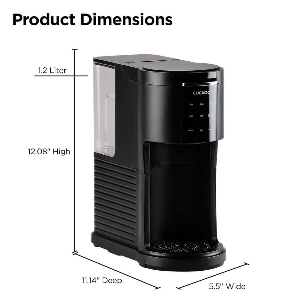 Cuckoo Electronics CCM-AK011B CUCKOO Electric 3-in-1 Coffee Maker Uses Ground Coffee/ K-Cup Pod / Loose Tea Leaves Single Serve Coffee Brewer and Tea Maker (CCM-AK011B)
