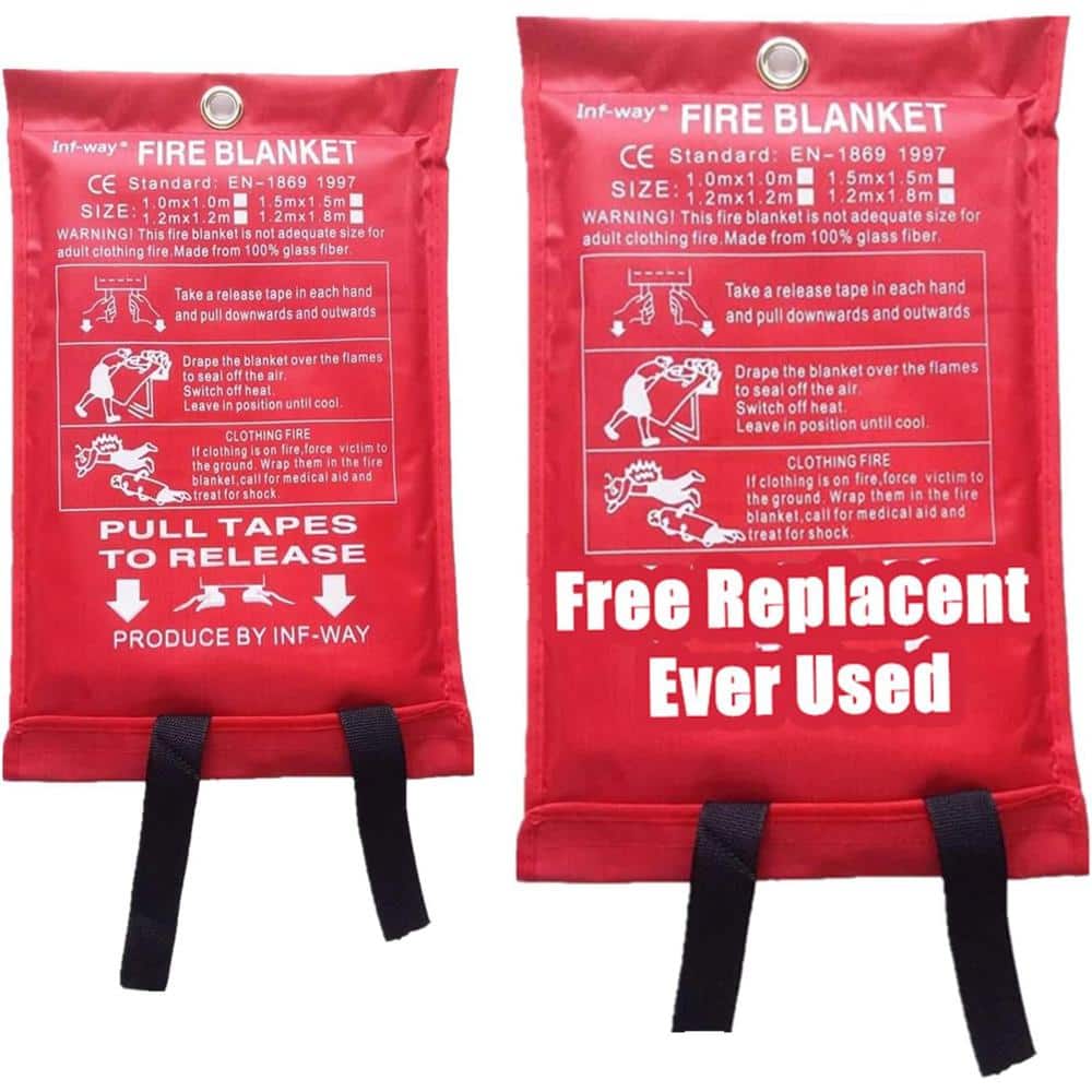 Fiberglas Emergency Fire Blanket,Flame Retardant Protection and Heat Insula