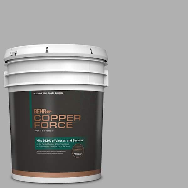 COPPER FORCE 5 gal. #780F-4 Sparrow Semi-Gloss Enamel Virucidal and Antibacterial Interior Paint & Primer