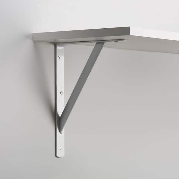 10 NEW White Decorative 8” x 10” Steel Shelf Brackets Metal Fixed Lot L Set 