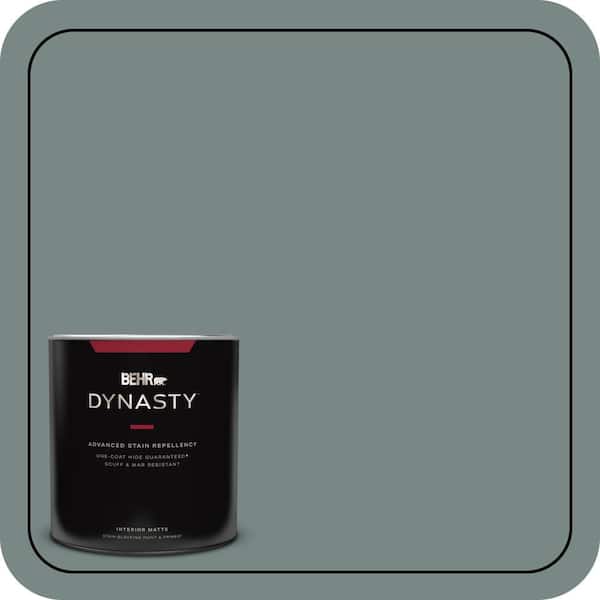 BEHR DYNASTY 1 qt. #PPU12-16 Juniper Ash One-Coat Hide Matte Interior Stain-Blocking Paint and Primer