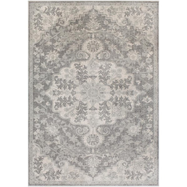 Livabliss Demeter Grey Doormat 3 ft. x 5 ft. Area Rug