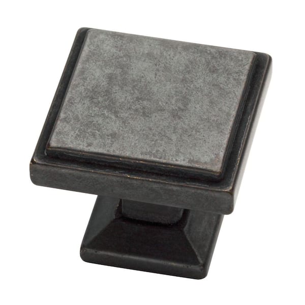 Liberty Classic Square 1-1/9 in. (28 mm) Soft Iron Cabinet Knob