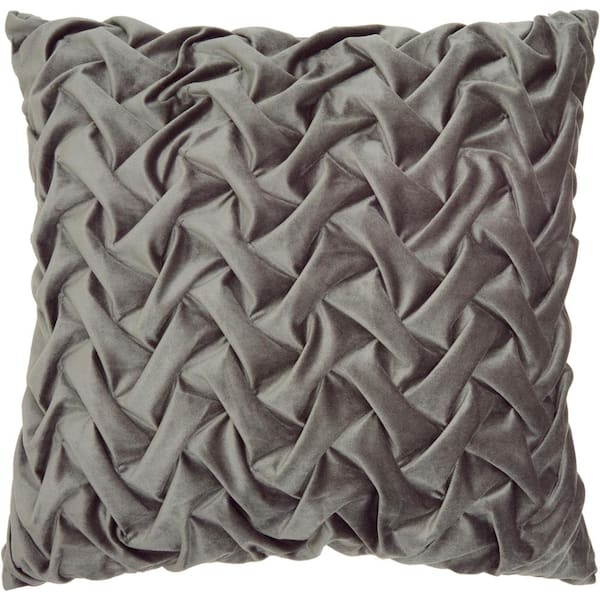 Life Styles Gray Lattice 18 Square Throw Pillow w/ Tassels