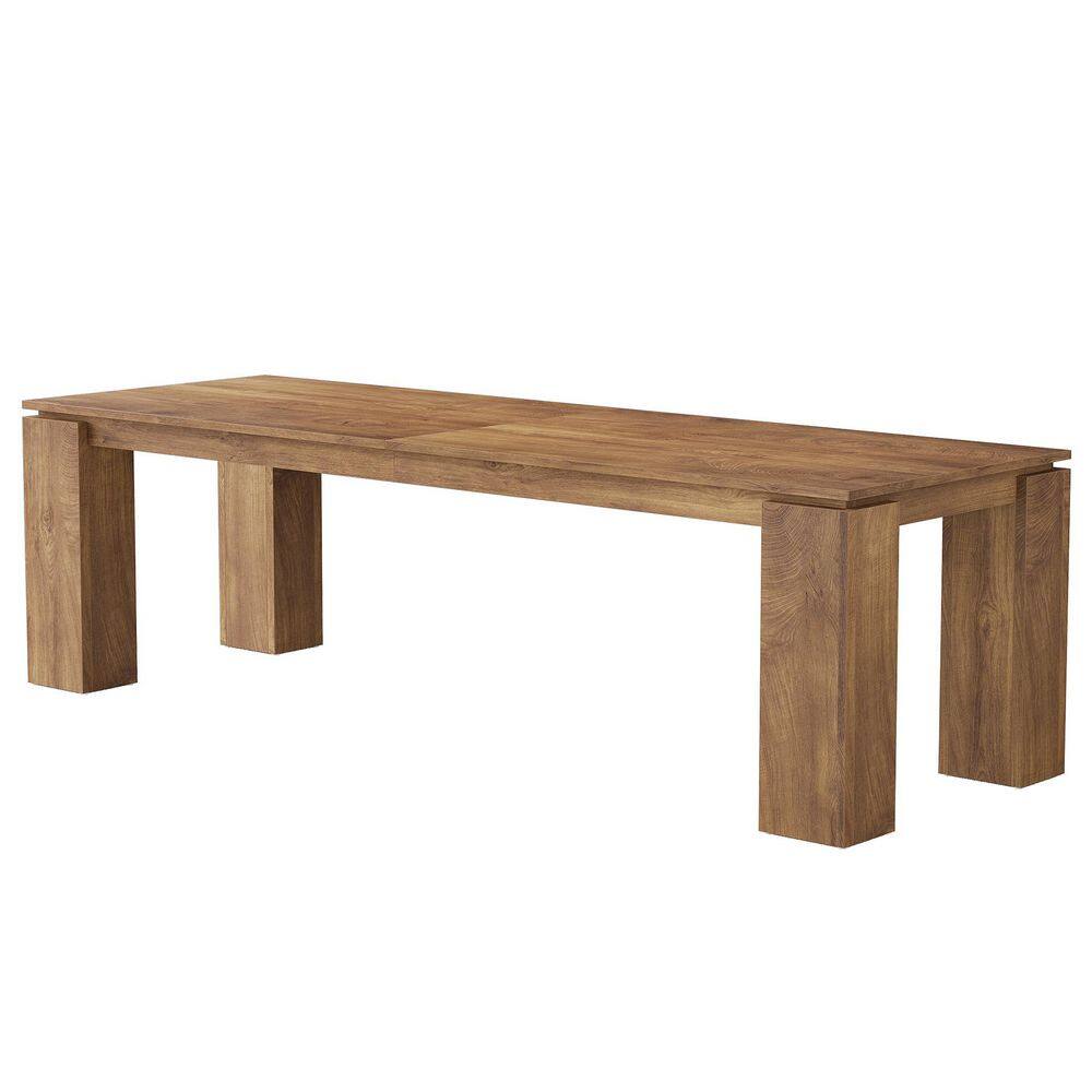 Moronia 86.61" in. W Rectangular Brown Wood Computer Desk With Large Tabletop, Conference Table, Meeting Room Table
