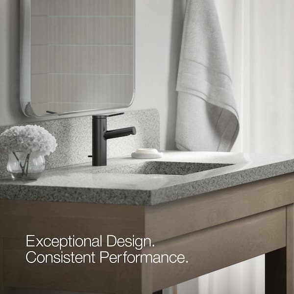 KOHLER Elate Single Handle Single Hole Bathroom Faucet in Matte Black