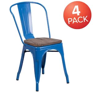 Blue Restaurant Chairs (Set of 4)