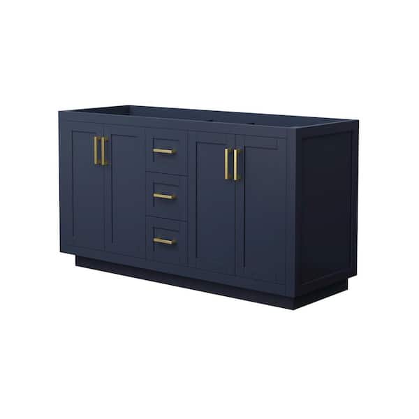 Miranda 59.25 in. W x 21.75 in. D Double Bath Vanity Cabinet Only in Dark Blue