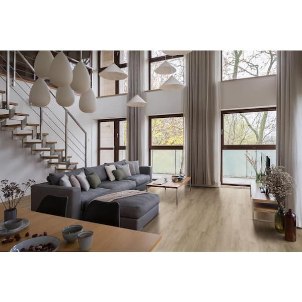 Take Home Sample - 7 in. x 7 in. Urban Oak Waterproof Rigid Core Luxury Vinyl Plank Flooring