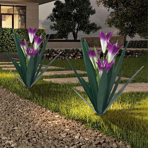Unbranded Metal Agave Plant, 3-Pack Purple L0C4T26GCS