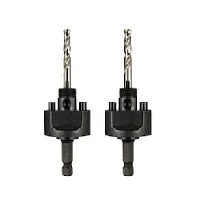 3/8 in. Quick Change Large Hole Saw Arbor with Pilot Drill Bit (2-Pack)