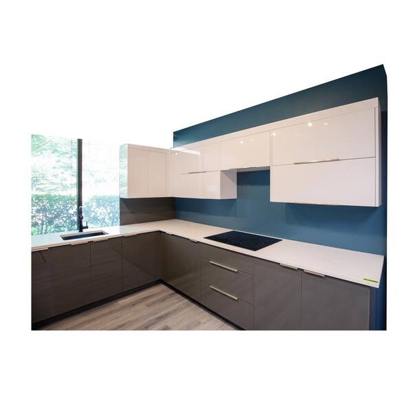 LIFEART CABINETRY Valencia Assembled 24 in. W x 12 in. D x 30 in. H in Gloss White Plywood Assembled Lazy Susan Wall Kitchen Cabinet