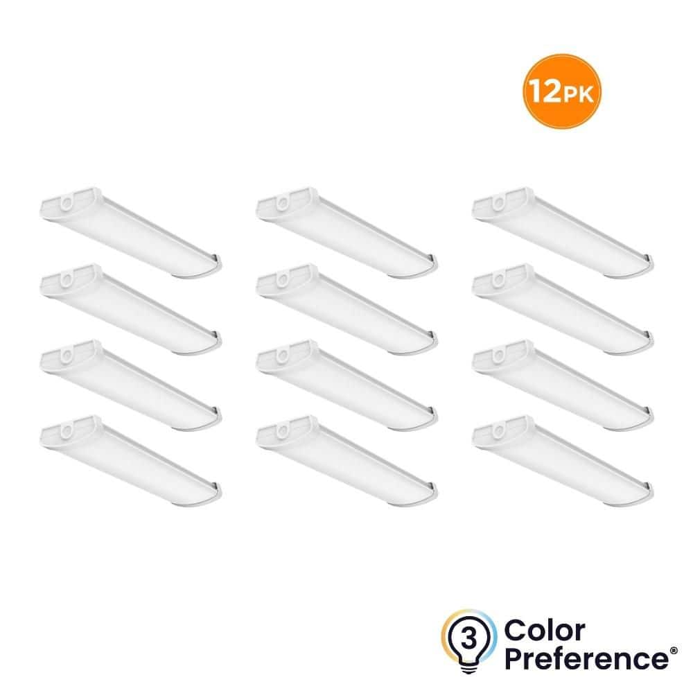 24 in. x 6 in. White Commercial LED Wrap Light Fixture 120-277V 3500K 4000K 5000K Lumen Boost Warehouse (12-Pack) price history on PriceWatchPro