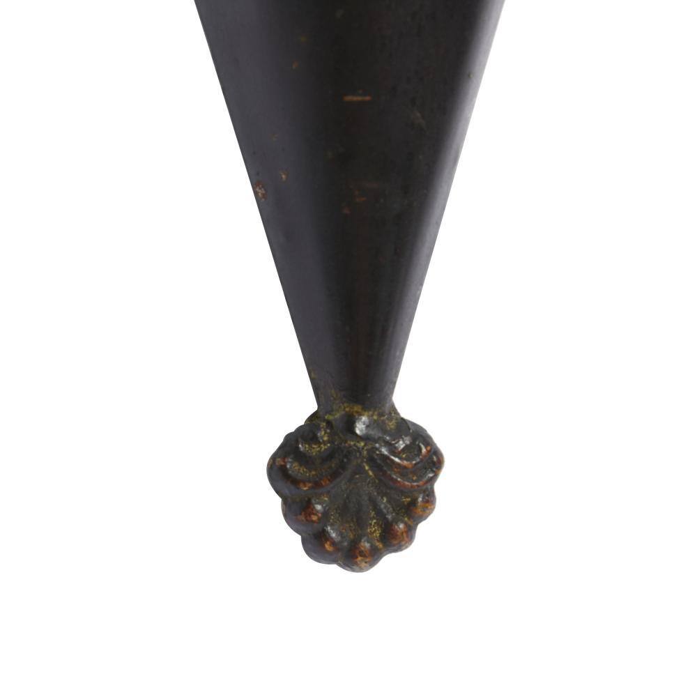 Set of 2 Black Metal Cone Scroll Wall Planters